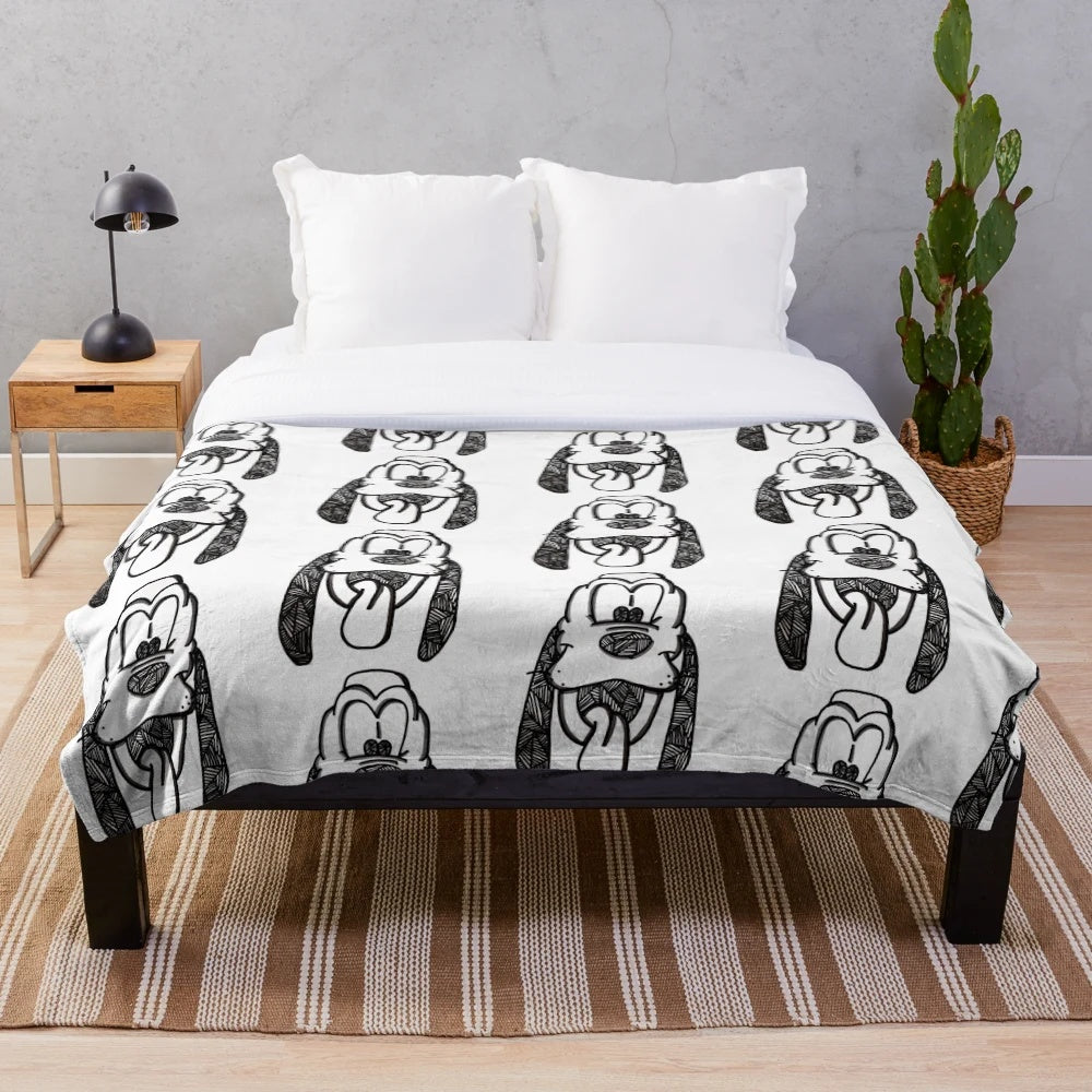 Pluto Dog Themed Plush Blanket