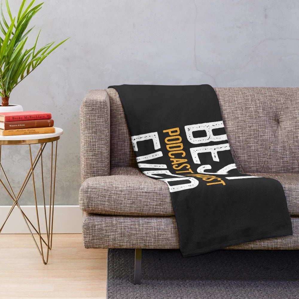 Cozy plush blanket for podcast host and true crime fans