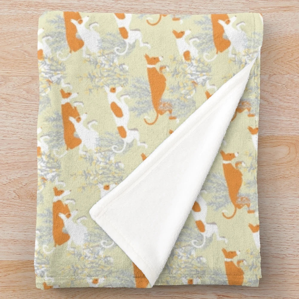 Soft, plush blanket featuring the Ibizan Hound or Podenco dog breed