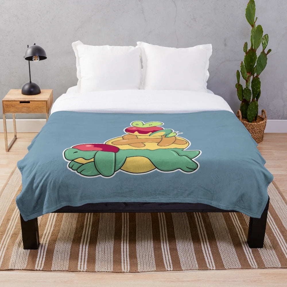Soft and comfortable plush blanket featuring Appletun and Applin from the Pokemon franchise