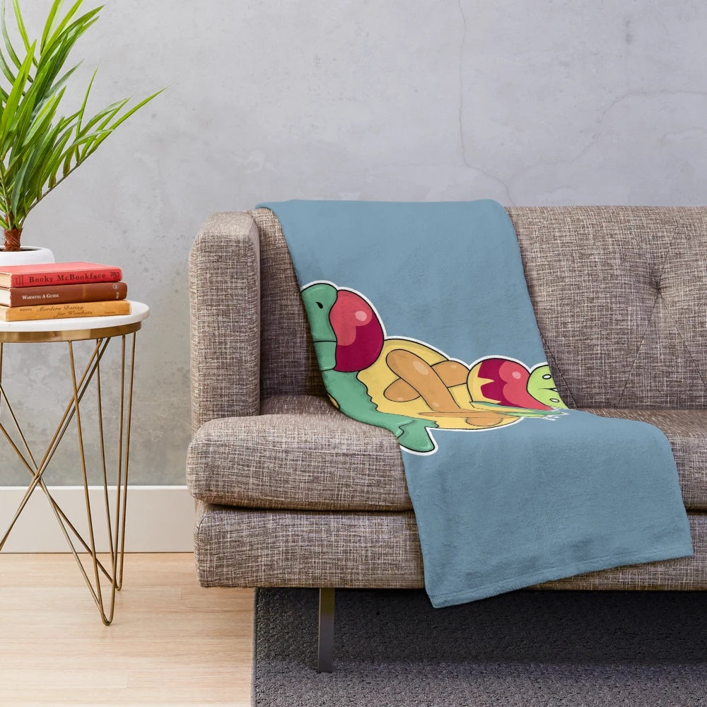 Soft and comfortable plush blanket featuring Appletun and Applin from the Pokemon franchise