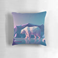 Soft, plush polar bear outline-shaped pillow for home decor, featuring a cute and playful design.