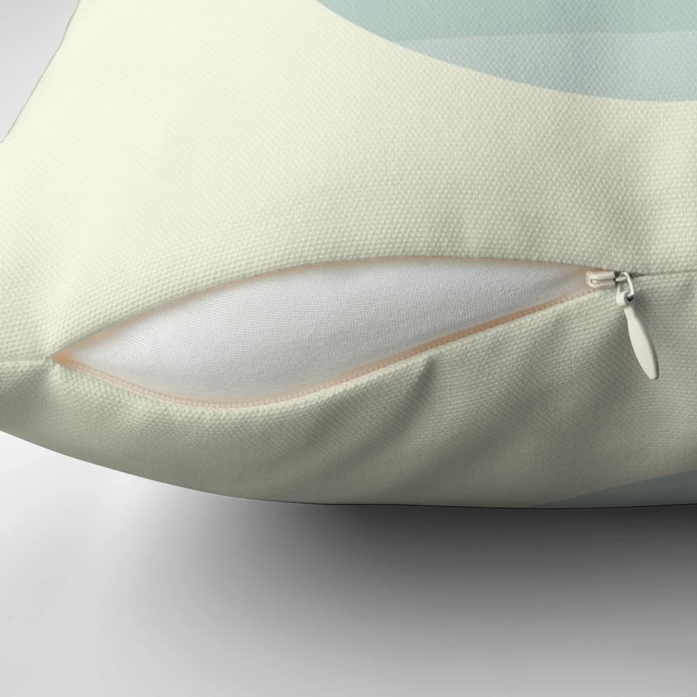 Soft, plush pillow pod in the shape of a polar bear with geometric patterns