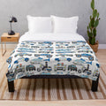 Police car plush blanket with emergency vehicle design
