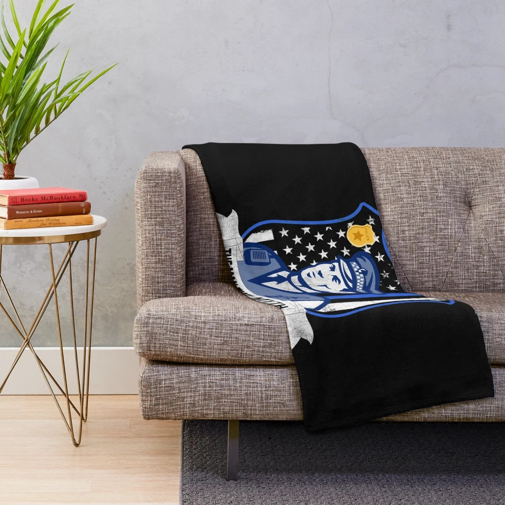 Police officer plush blanket