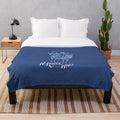 Soft, warm plush blanket featuring a vote blue unicorn and donkey design