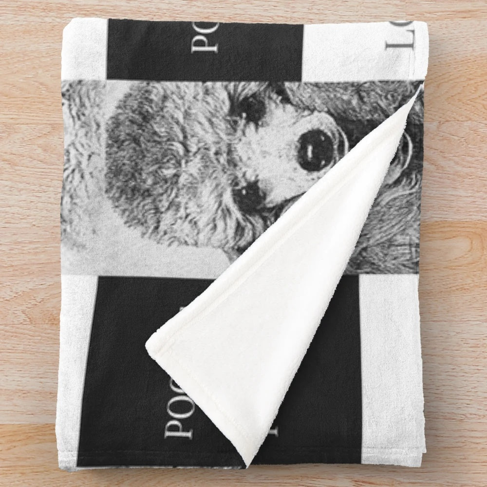 Poodle Lover Plush Blanket with Cute Poodle Design