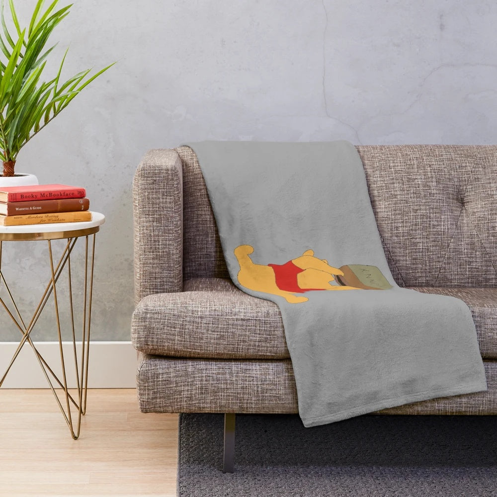 Soft and Cuddly Pooh Bear Plush Blanket