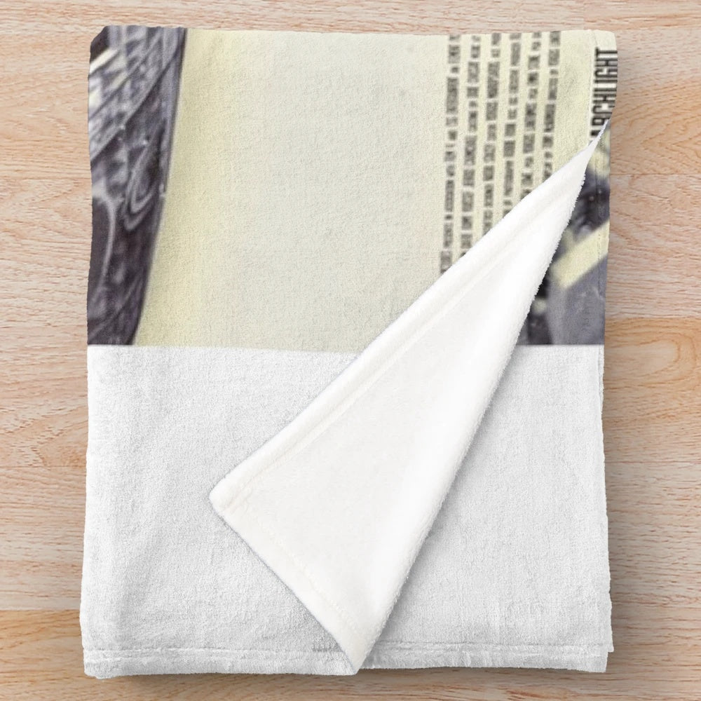 Plush blanket with Poor Things movie poster design