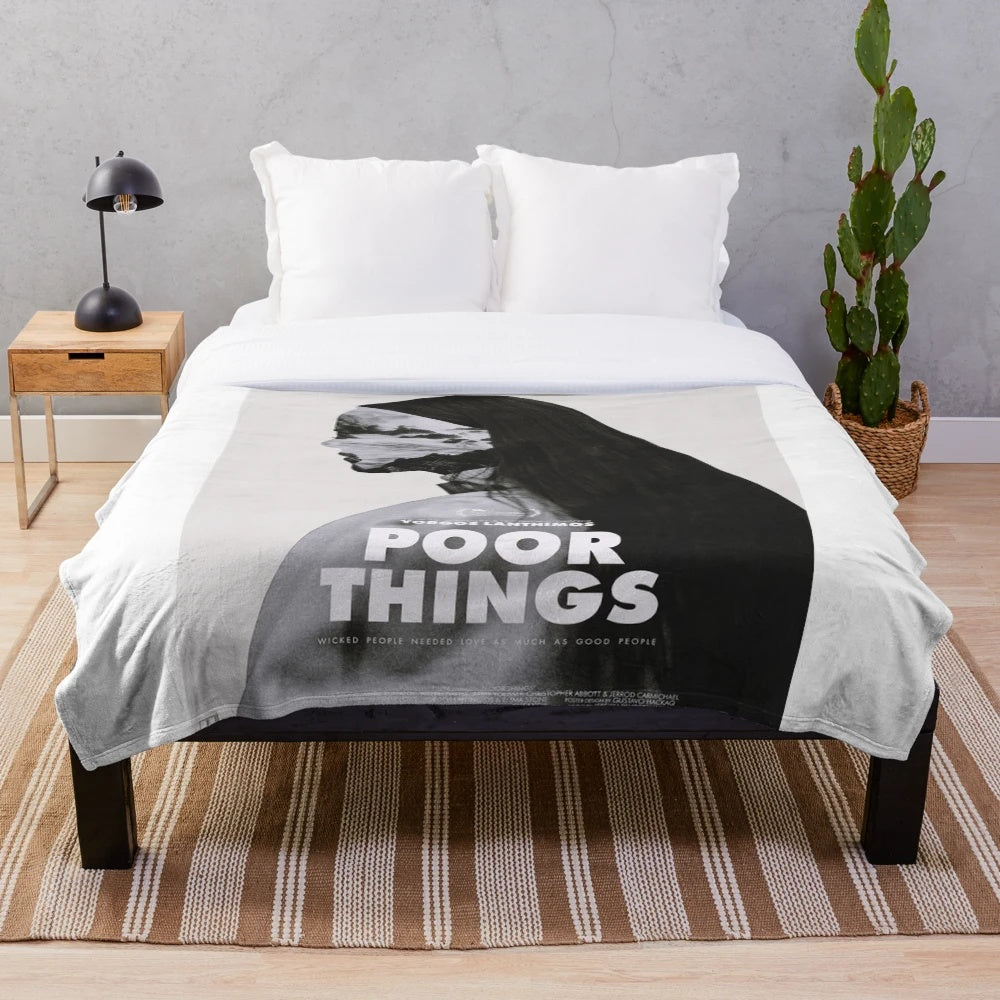 Soft and Snuggly Poor Things Plush Blanket