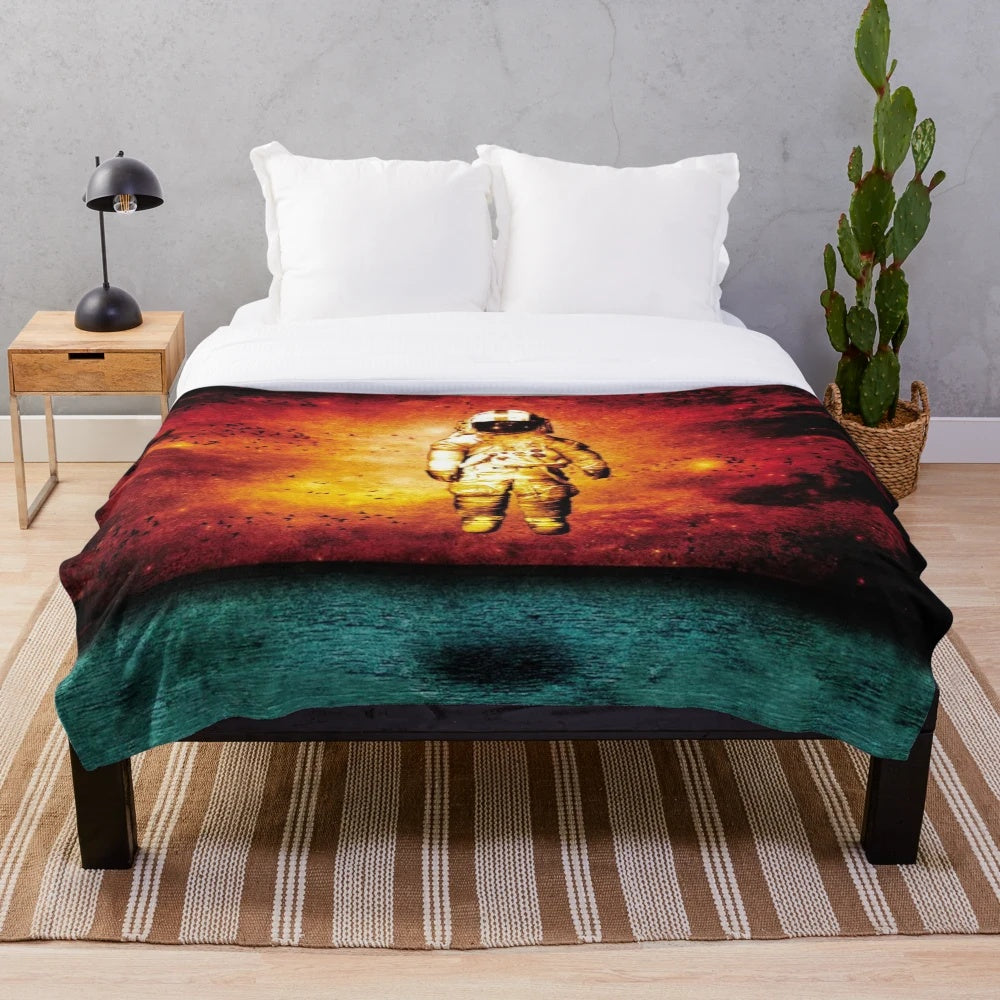 Soft and plush pop punk-inspired blanket featuring Deja Entendu design