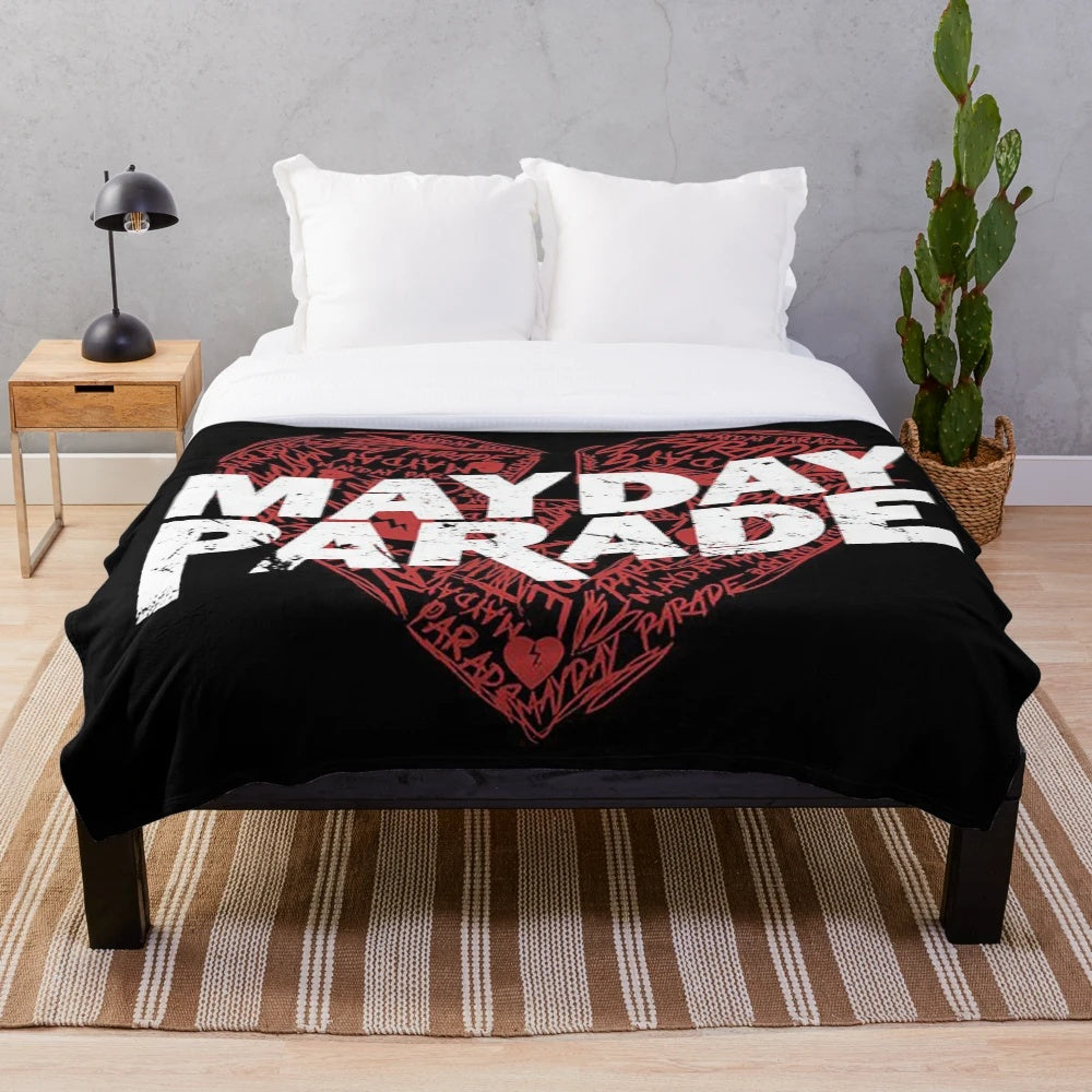 Cozy plush blanket featuring pop punk band design