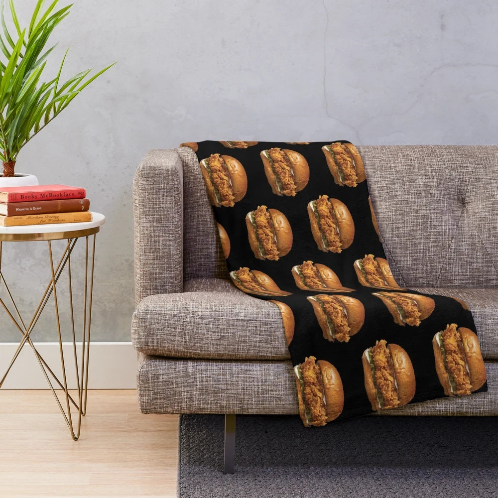 Popeyes chicken sandwich plush blanket