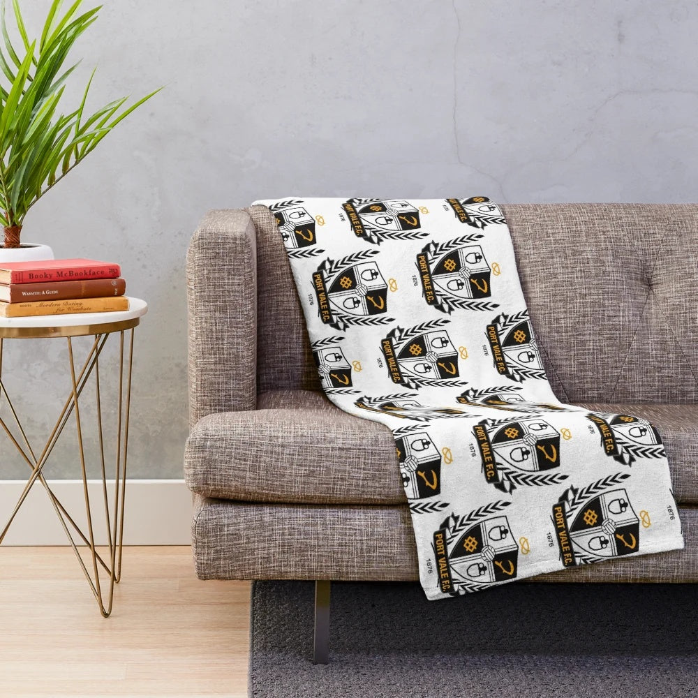 Port Vale Plush Blanket with Football Club Logo