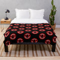 Plush blanket in a post-apocalyptic, dystopian style