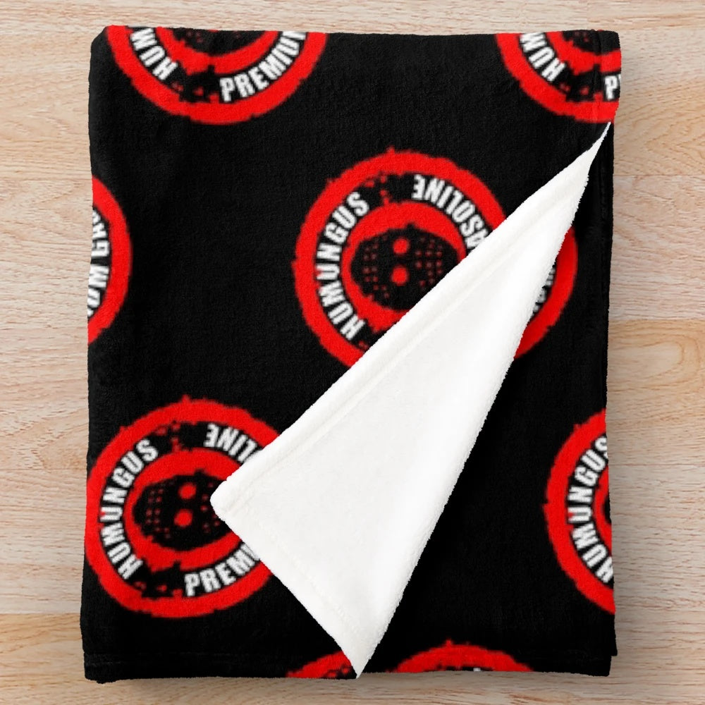 Plush blanket in a post-apocalyptic, dystopian style