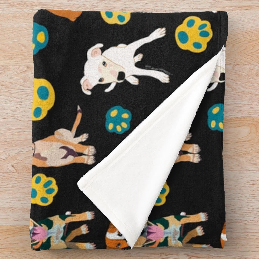 Potcake puppy plush blanket