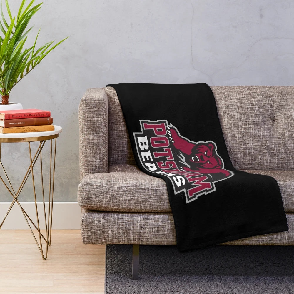 Potsdam college team logo plush blanket