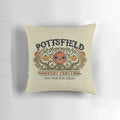 Decorative throw pillow featuring a pumpkin design inspired by the Cartoon Network series "Over the Garden Wall"