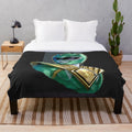 Plush blanket featuring Tommy the Green Power Ranger from the 90s-2010s TV series