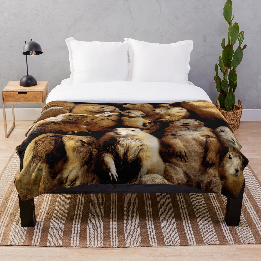 Soft and plush prairie dog blanket