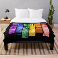 Plush blanket featuring colorful gay pride design