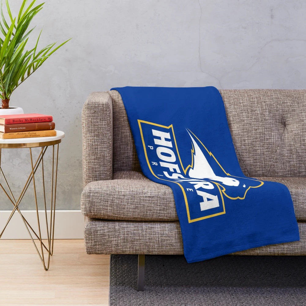 Pride-inspired plush blanket with college logo