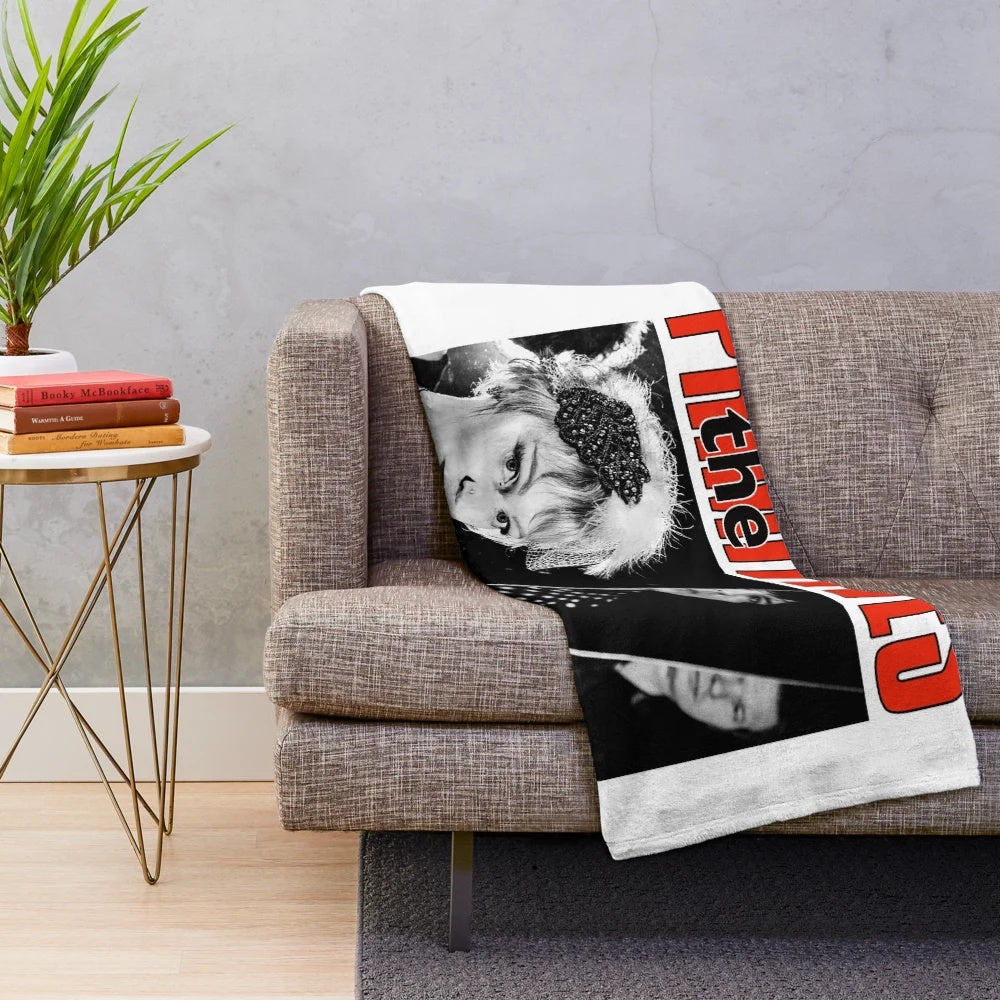 Primitive-style plush blanket inspired by the vibrant music scene of Birmingham, England