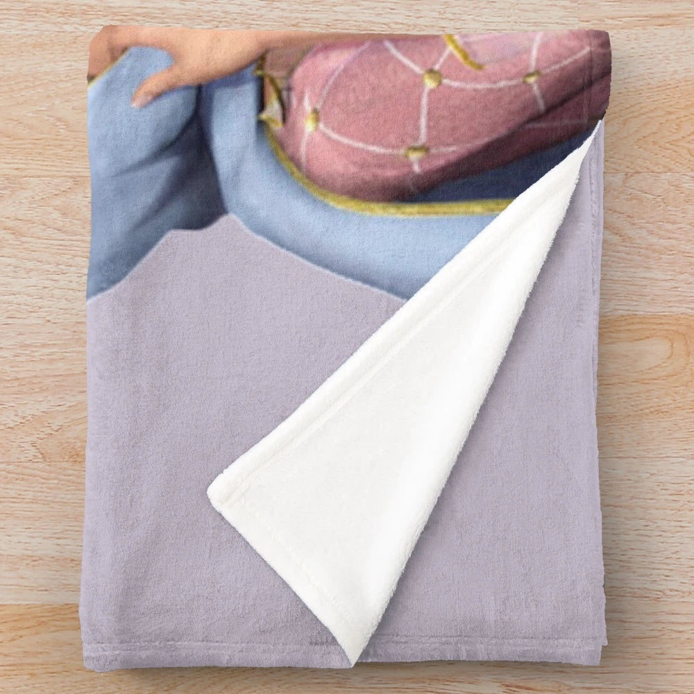 Princess-themed plush blanket with a nostalgic design for childhood fans