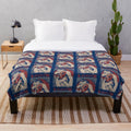 Princess Mononoke inspired plush blanket featuring mythical creatures