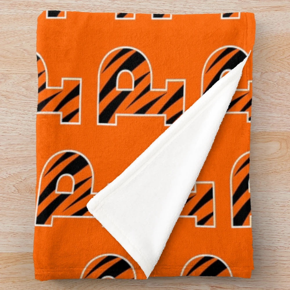 Princeton Tigers Logo Printed on a Soft Plush Blanket
