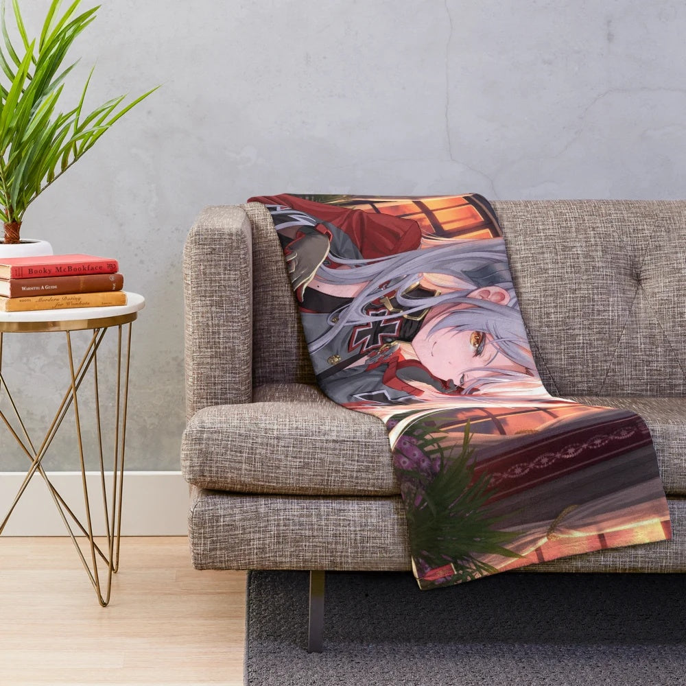 Soft and cuddly Prinz Eugen plush blanket featuring the popular Azur Lane character