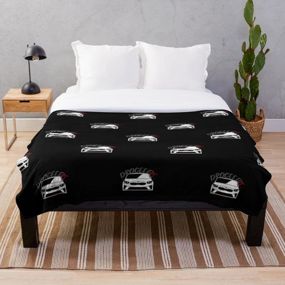 Proceed GT inspired plush blanket for car enthusiasts