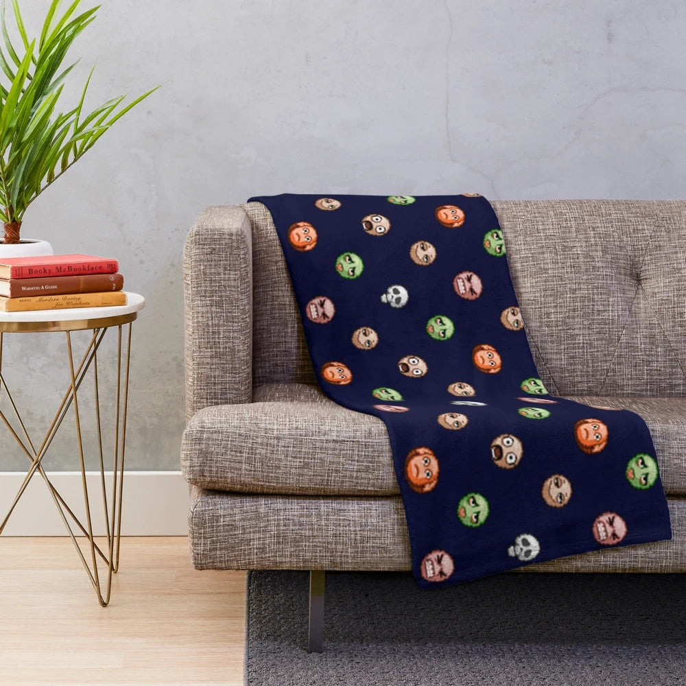 Project Zomboid Moodle Pattern Plush Blanket