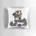 A soft, plush pillow featuring a Protogen character, an anthropomorphic animal design.