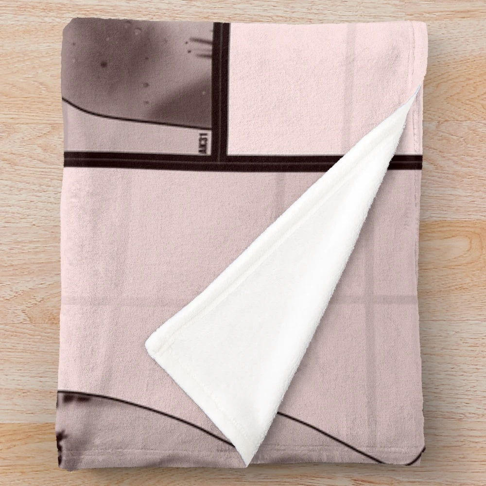 Psychosis plush blanket featuring classic horror and suspense cinema imagery