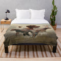 Pudelpointer plush blanket with nature motif