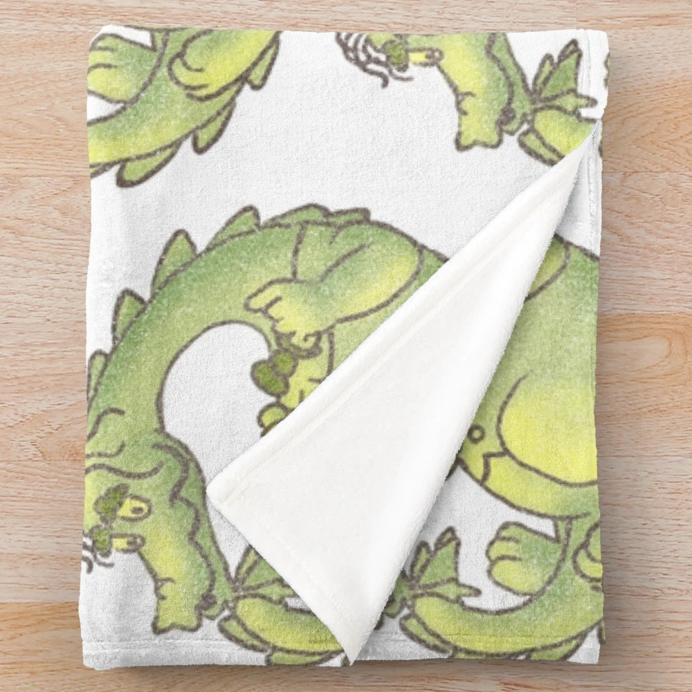 Puff the Magic Dragon plush blanket in a classic childhood design