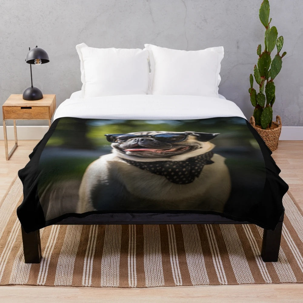 Pug Plush Blanket for Pug Lovers