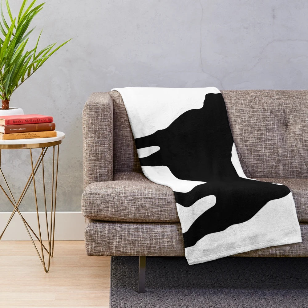 Pug Plush Blanket - Soft and Cuddly Pug Breed Silhouette Graphic