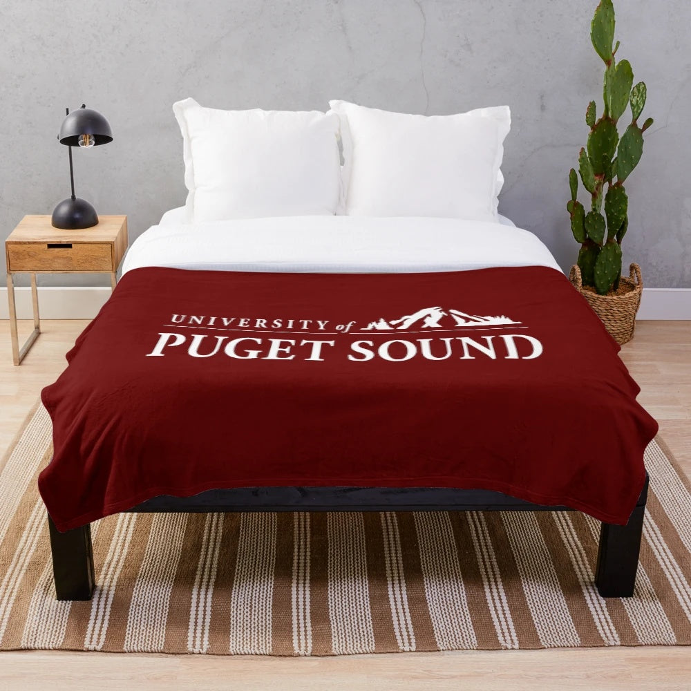 Soft and warm plush blanket featuring the Puget Sound region