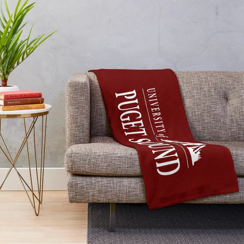 Soft and warm plush blanket featuring the Puget Sound region