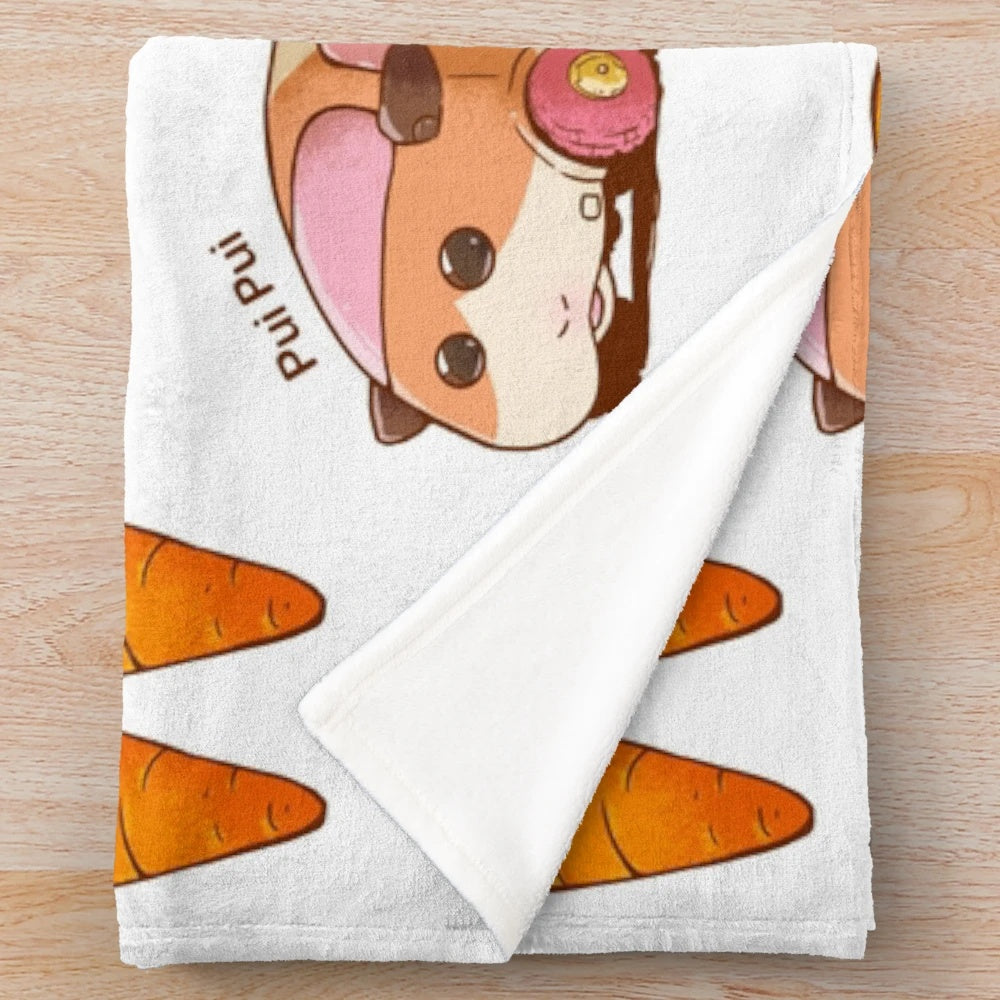 Pui Mol Car Plush Blanket - Soft and Cuddly Anime-Inspired Accessory