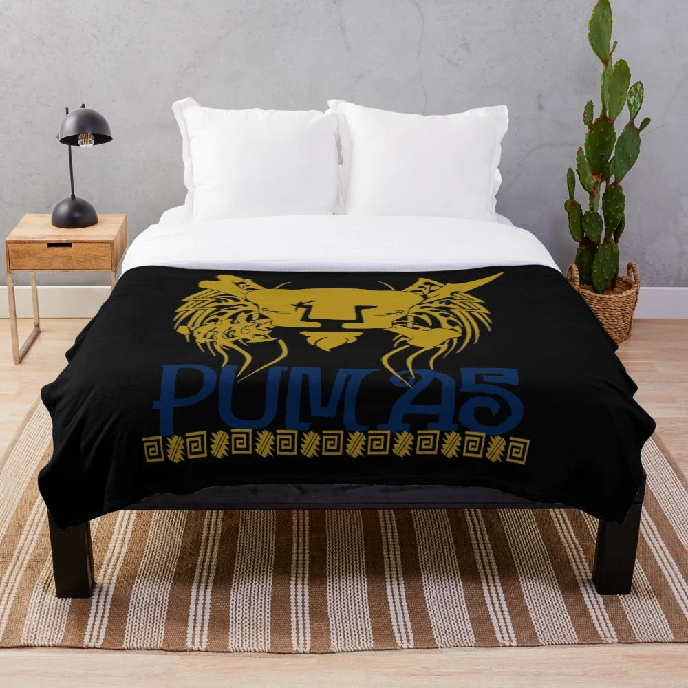 Pumas Plush Blanket - Soft and Cozy Throw Blanket for Pumas Soccer Fans