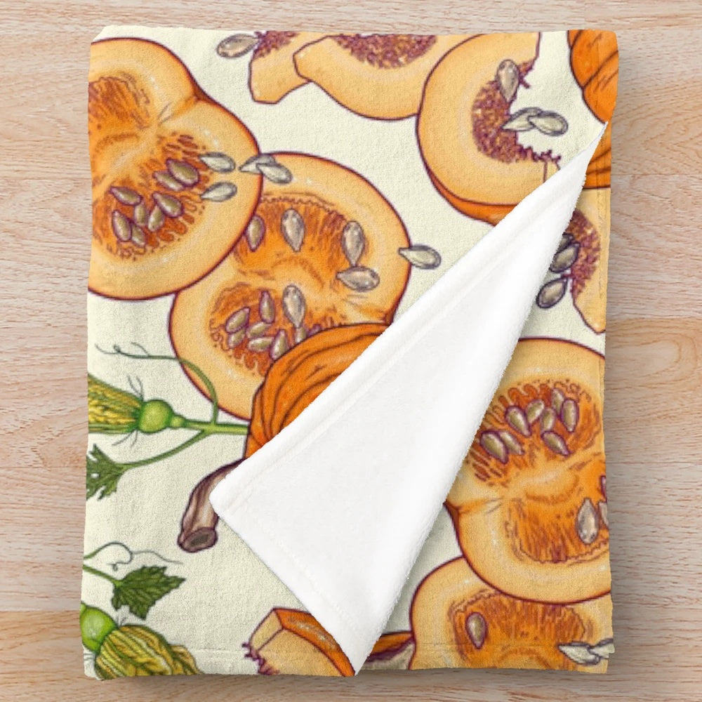 Soft and Plush Pumpkin Pattern Blanket