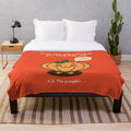 Pumpkin plush blanket with whimsical design