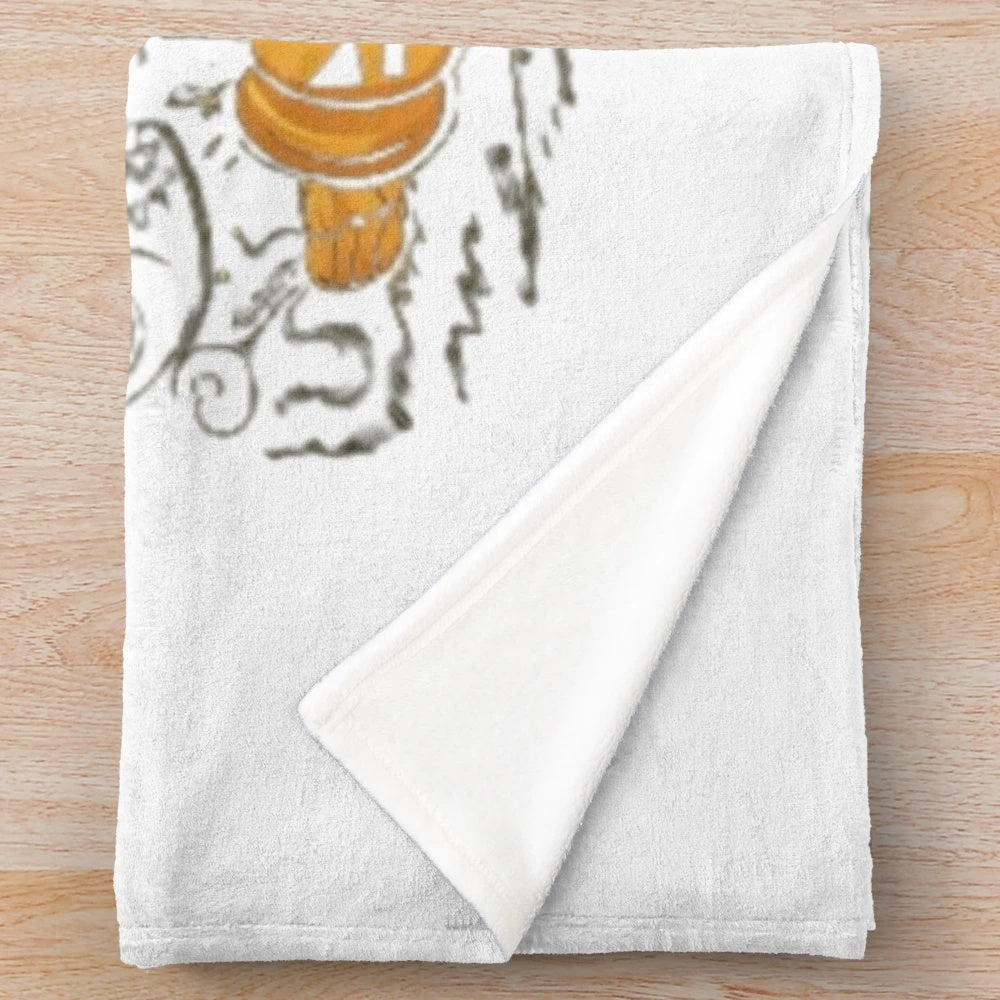 Pumpkin Plush Blanket with Spooky Halloween Design