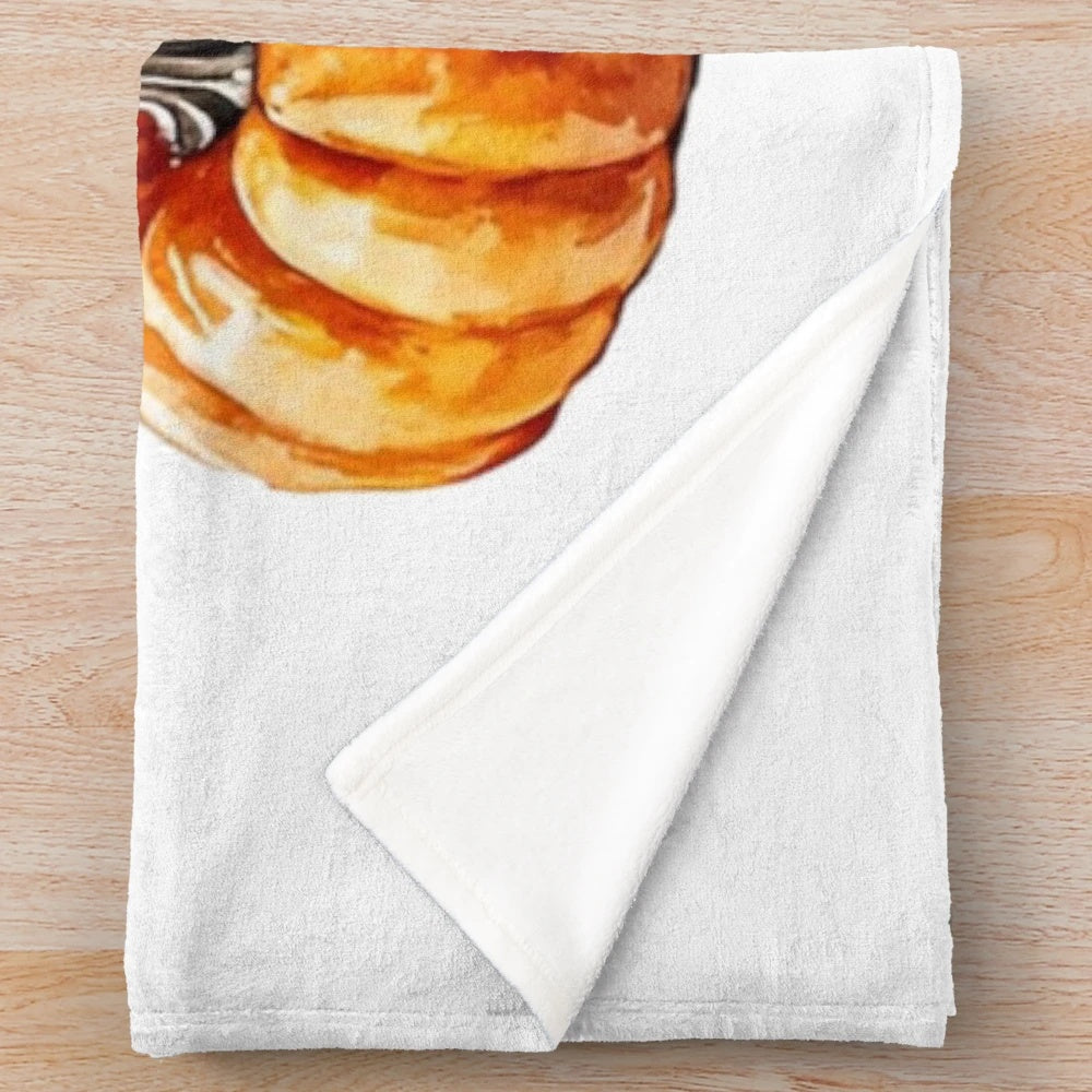 Pumpkin spice coffee themed plush blanket