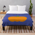 Warm and soft plush blanket in autumn pumpkin colors
