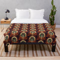 Pumpkin spice plush blanket for fall and autumn home decor